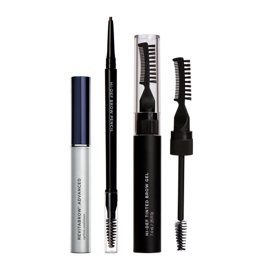 Image of Killer Brow Collection which includes RevitaBrow Advanced 3.0 mL, Hi-Def Brow Pencil, and Hi-Def Brow Gel