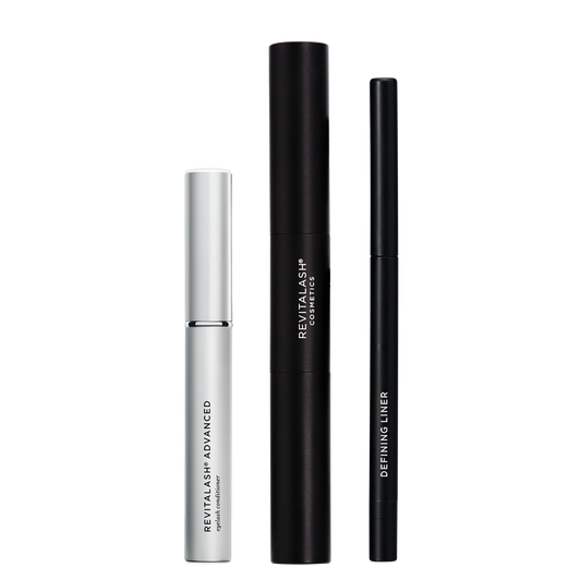 Image of Killer Lash Collection which includes RevitaLash Advanced 3.5 mL, Double-Ended Volume Set, and Defining Liner Eyeliner